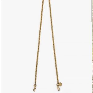 Clare V Chain Crossbody Strap in Thick Brass